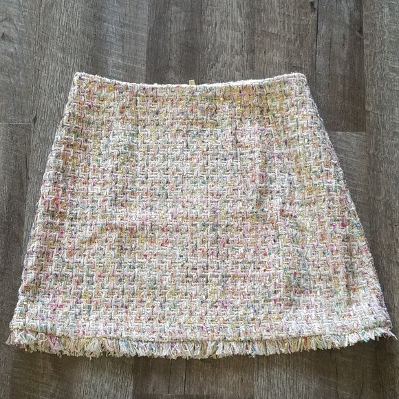 🍒NWT🍒 TED BAKER LORELAS TWEED BOUCLE MINI SKIRT - Picture 6 of 8